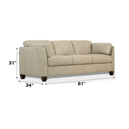 ACME 55015 Matias Sofa, Dusty White Leather