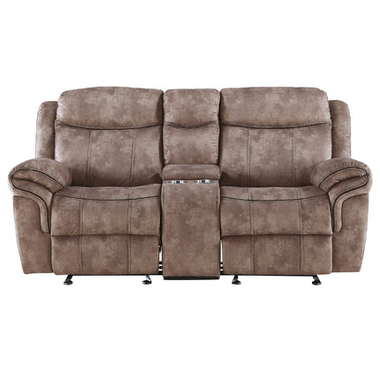 ACME 55021 Zubaida Loveseat, 2-Tone Chocolate Velvet  2