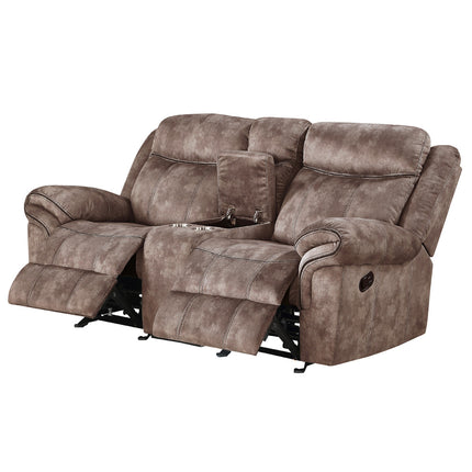 ACME 55021 Zubaida Loveseat, 2-Tone Chocolate Velvet  5
