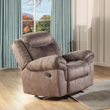 ACME 55022 Zubaida Recliner, 2-Tone Chocolate Velvet ACME Furniture