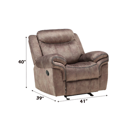 ACME 55022 Zubaida Recliner, 2-Tone Chocolate Velvet  8