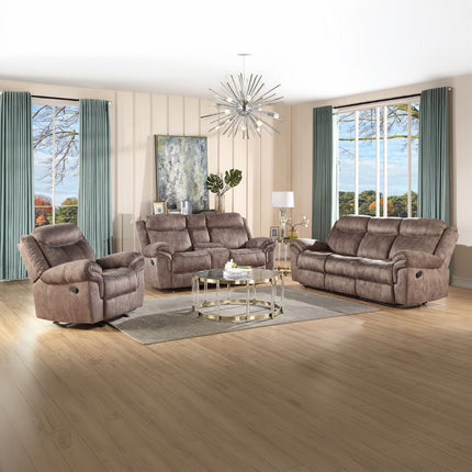 ACME 55022 Zubaida Recliner, 2-Tone Chocolate Velvet  7
