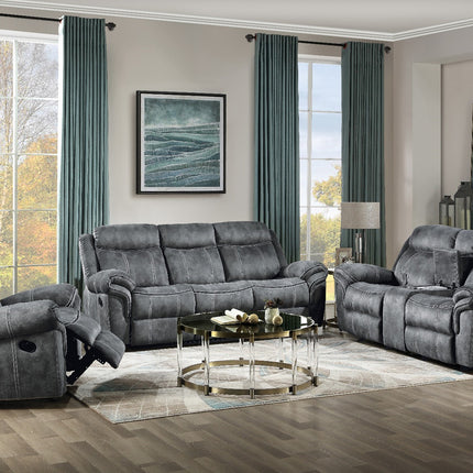 ACME 55026 Zubaida Loveseat, 2-Tone Gray Velvet