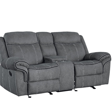 ACME 55026 Zubaida Loveseat, 2-Tone Gray Velvet  1