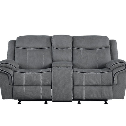 ACME 55026 Zubaida Loveseat, 2-Tone Gray Velvet  3