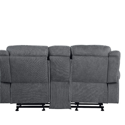 ACME 55026 Zubaida Loveseat, 2-Tone Gray Velvet  5