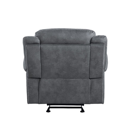 ACME 55027 Zubaida Recliner, 2-Tone Gray Velvet  6