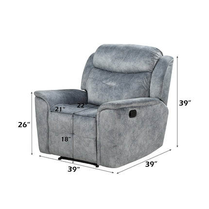 ACME 55032 Mariana Recliner, Silver Gray Fabric
