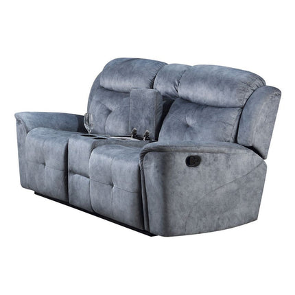 ACME 55036 Mariana Loveseat, Silver Blue Fabric