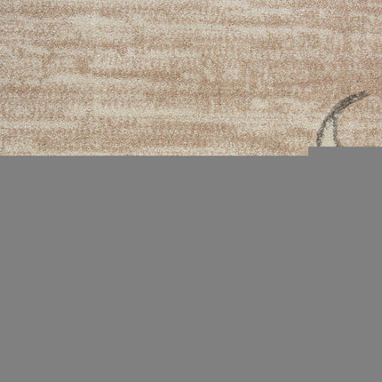 9' X 13' Tan Black and Ivory Damask Non Skid Area Rug HomeRoots