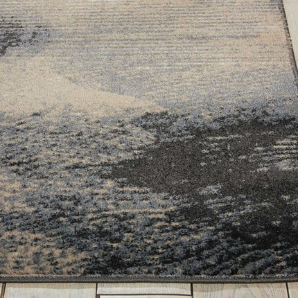 9' X 13' Gray Black and Beige Abstract Non Skid Area Rug HomeRoots
