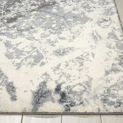 9' X 13' Gray Abstract Power Loom Area Rug HomeRoots