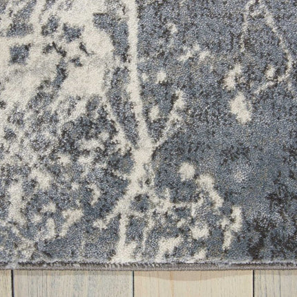 9' X 13' Gray Abstract Power Loom Area Rug HomeRoots