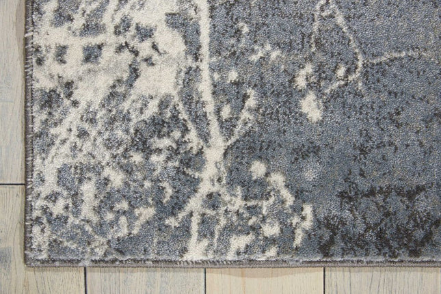 9' X 13' Gray Abstract Power Loom Area Rug HomeRoots