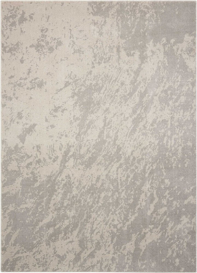 9' X 13' Gray Abstract Power Loom Area Rug HomeRoots