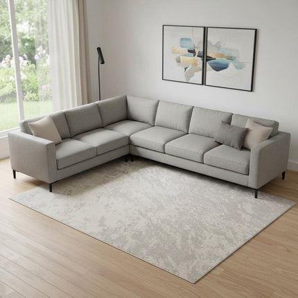 9' X 13' Gray Abstract Power Loom Area Rug HomeRoots