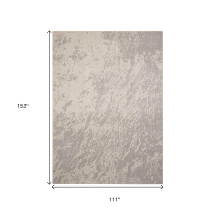 9' X 13' Gray Abstract Power Loom Area Rug HomeRoots