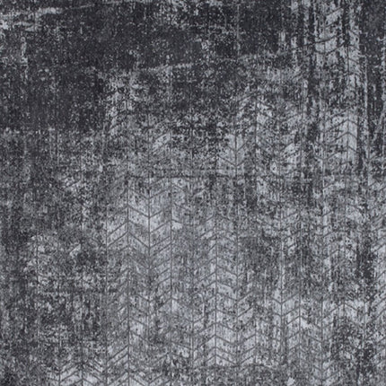 10' Black And Gray Chevron Runner Rug HomeRoots
