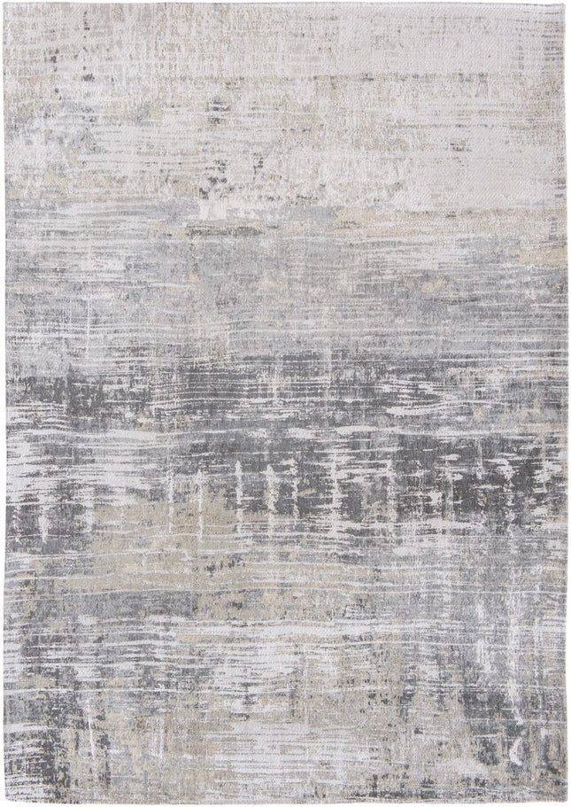 10' Gray And White Abstract Runner Rug HomeRoots