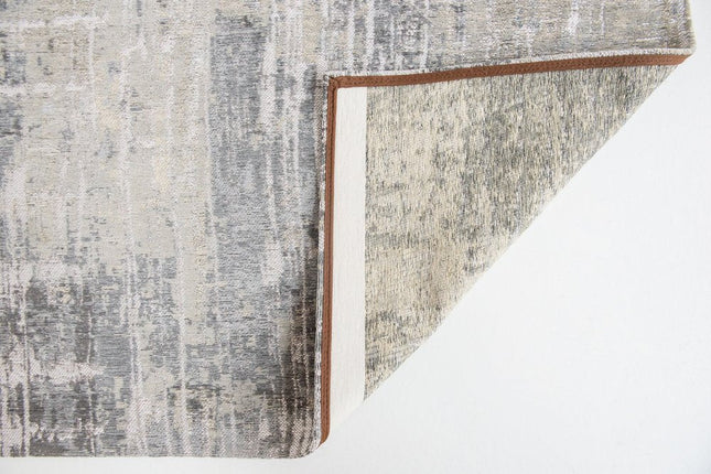 10' Gray And White Abstract Runner Rug HomeRoots