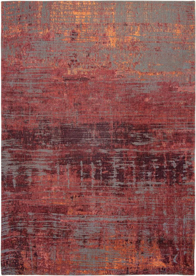 10' Gray And Red Abstract Runner Rug HomeRoots