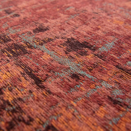 10' Gray And Red Abstract Runner Rug HomeRoots