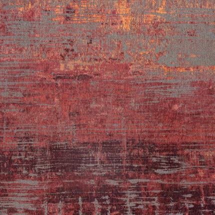 10' Gray And Red Abstract Runner Rug HomeRoots