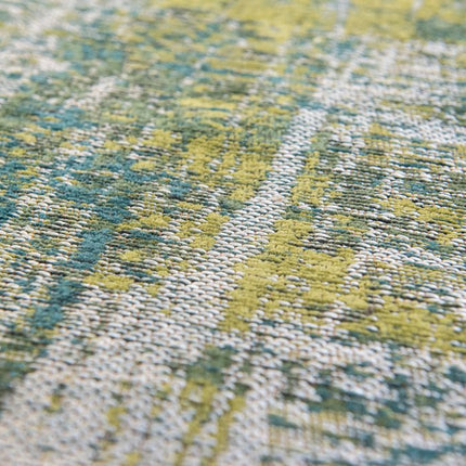 10' Blue And Green Abstract Runner Rug HomeRoots