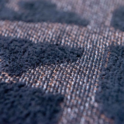 10' Black And Gray Abstract Washable Runner Rug HomeRoots