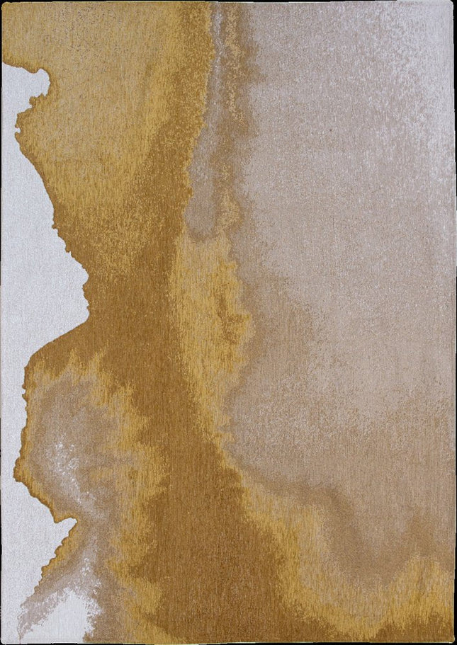 9' X 13' Gray and Yellow Abstract Non Skid Area Rug HomeRoots