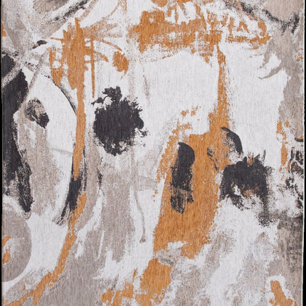 9' X 13' Gray and White Abstract Non Skid Area Rug HomeRoots