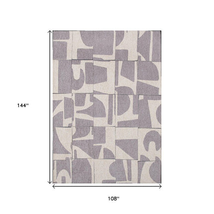 9' X 13' Gray Geometric Washable Area Rug HomeRoots