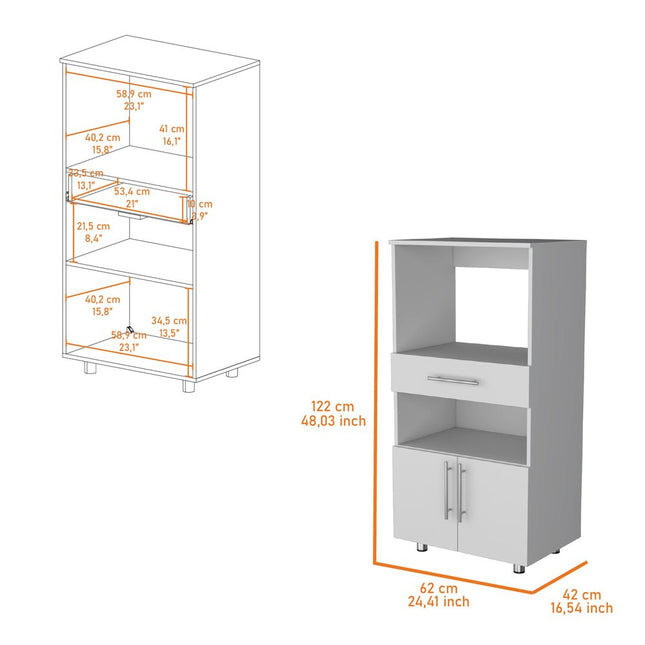 17" White Wood Pantry Or Storage Closet