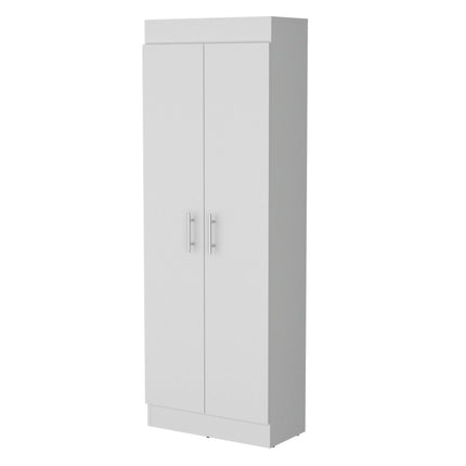 67" White Wood Pantry Or Storage Closet