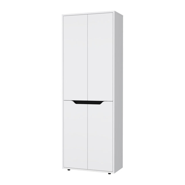 67" Black And White Wood Pantry Or Storage Closet