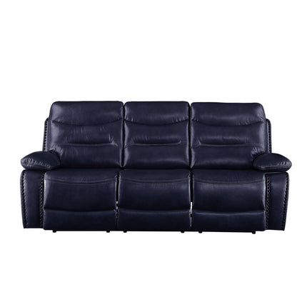 ACME 55370 Aashi Motion Sofa, Navy Leather-Gel Match