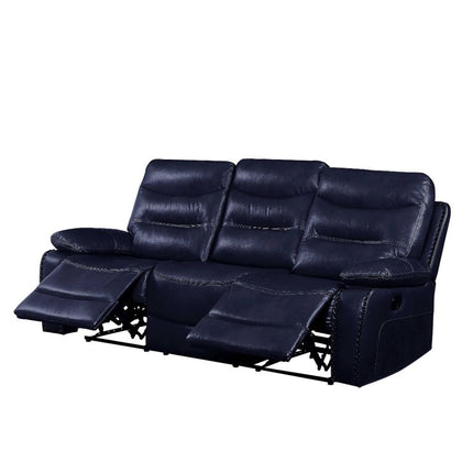 ACME 55370 Aashi Motion Sofa, Navy Leather-Gel Match