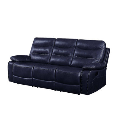 ACME 55370 Aashi Motion Sofa, Navy Leather-Gel Match ACME Furniture
