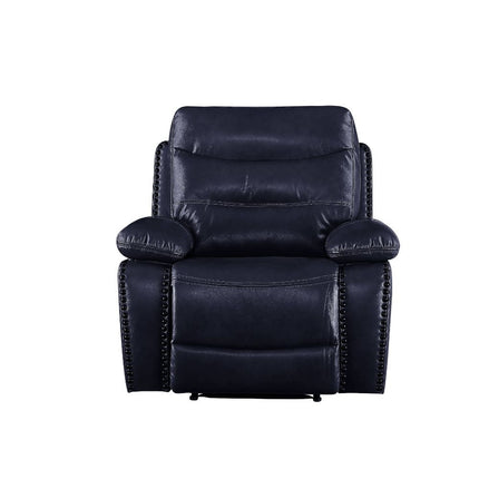 ACME 55372 Aashi Recliner, Navy Leather-Gel Match