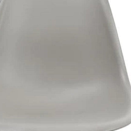 Set of Two Gray and Brown Wood and Heavy Duty Plastic Dining Side Chairs