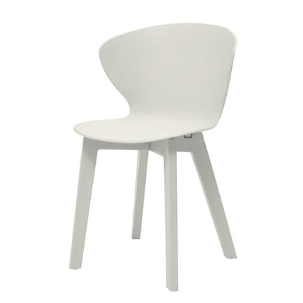 Set of Four White Heavy Duty Plastic Dining Side Chairs