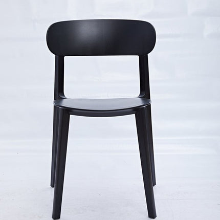 Set of Four Black Heavy Duty Plastic Dining Side Chairs