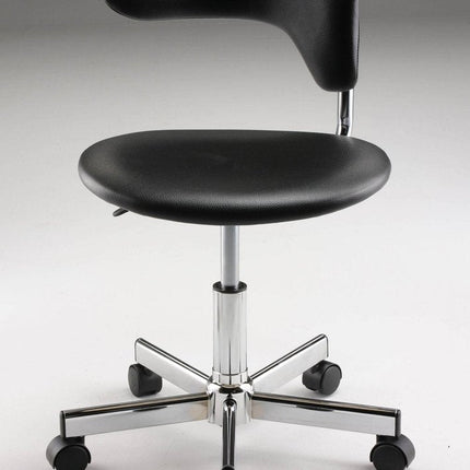 Black and Silver Adjustable Height Swivel Rolling Conference Office Chair HomeRoots