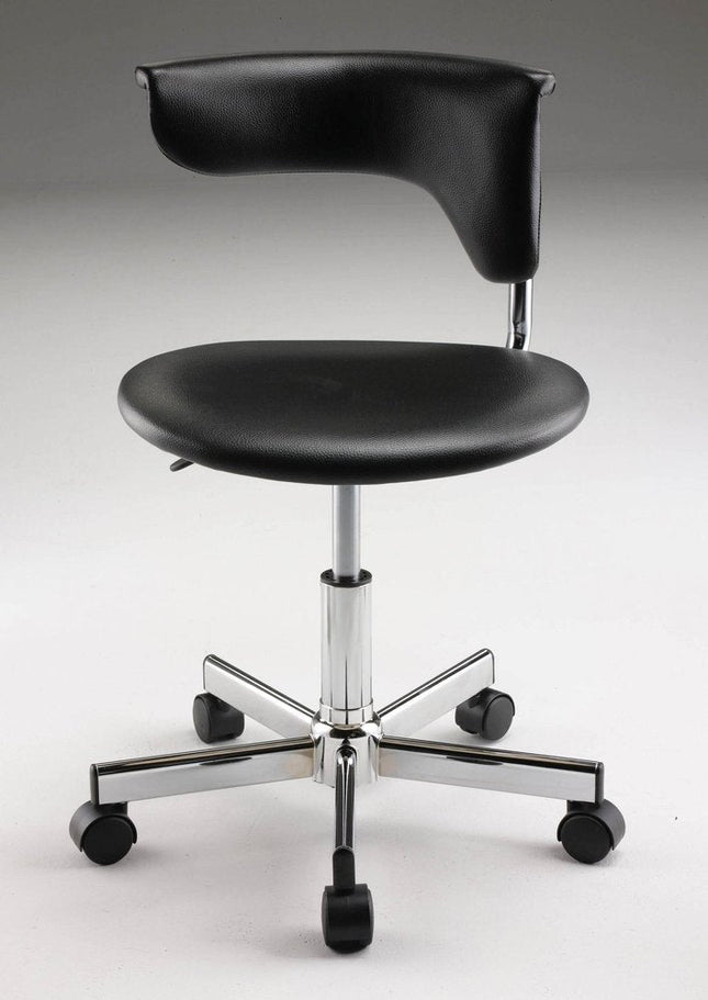 Black and Silver Adjustable Height Swivel Rolling Conference Office Chair HomeRoots
