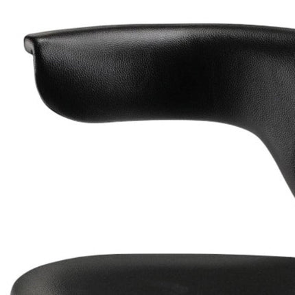 Black and Silver Adjustable Height Swivel Rolling Conference Office Chair HomeRoots