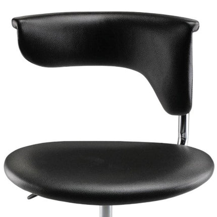 Black and Silver Adjustable Height Swivel Rolling Conference Office Chair HomeRoots