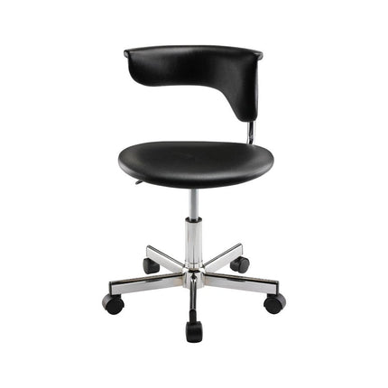 Black and Silver Adjustable Height Swivel Rolling Conference Office Chair HomeRoots