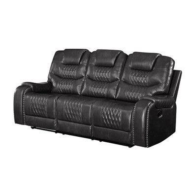 ACME 55410 Braylon Motion Sofa, Magnetite PU ACME Furniture