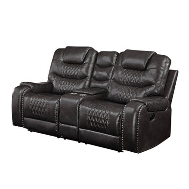 ACME 55411 Braylon Love with Console (Motion), Magnetite PU ACME Furniture