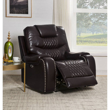 ACME 55418 Braylon Recliner (Power Motion), Brown PU ACME Furniture